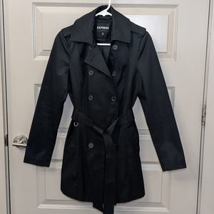 EXPRESS Black Trench Coat - S
